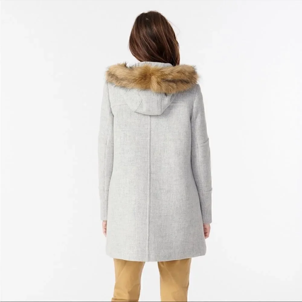 J Crew Chateau Parka Italian Stadium Cloth Grey 2P